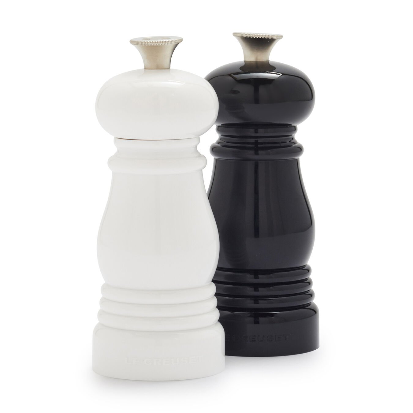 Le Creuset of America MG510-BW Petite Salt and Pepper Mill Set 5 x 2 Black